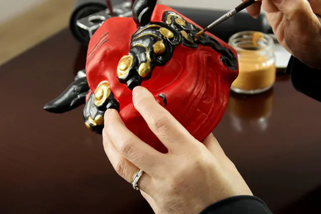 飛騨高山 獅子頭絵付け体験】魔除けの意味をもつ獅子頭を世界に一つ
