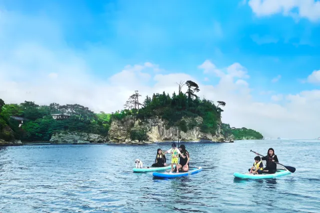 【松島SUP】未経験者必見！初心者向けSUP！手ぶらOK！★絶景松島・馬の背★少人数向けプラベートSUP★無料温水シャワー★駅徒歩7分★手ぶらOK★女性、カップル、ファミリー、未経験者大歓迎！