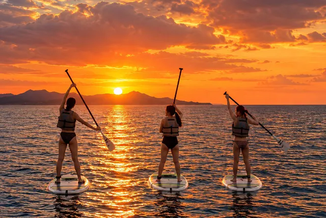 【やんばるブルーSUP】サンセットSUPクルーズ　写真撮影&ドリンク付き！