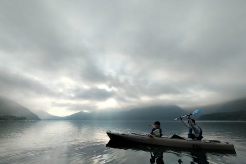 【山梨・西湖・カヤックレンタル】ワンちゃんOK!カヤック一式レンタルして自由にクルージング！120分