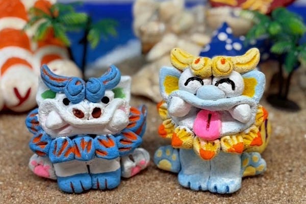 沖縄・名護】シーサー作って色付けの3時間フルコース（団体割