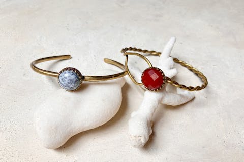 【大阪・住之江・石付きバングル作り】かわいい♪天然石バングル制作が可能！２時間