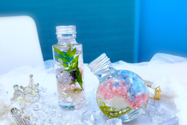 銀座でハーバリウム体験♪映え作品をつくる、当日お持ち帰りOK、アクセス◎カップル、女性同士にオススメ！