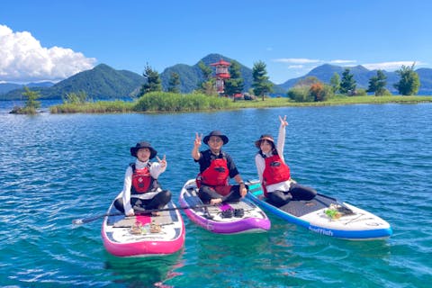 【洞爺湖SUP体験】初めての方でもガイド付きなので安心♪美しい洞爺湖でゆっくりSUP体験♪