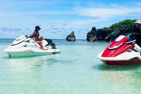 NEW】ジェットスキーツアー180分コース！（免許無し）＜シュノーケル選択可能、無人島・秘境地形ツアー＞