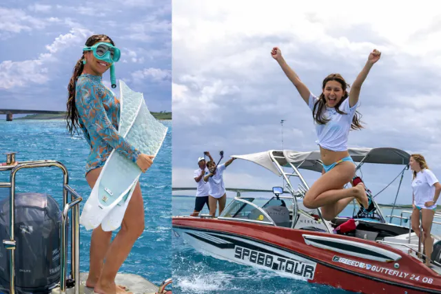 【沖縄・伊平屋島/1日】クルーズボート・スキンダイビング（6時間☆満喫プラン）☆少人数制・おひとり様OK☆《送迎無料》水中動画データ無料！