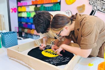 大阪・阿倍野・オリジナルラグ作り】40センチ×40センチ タフティング