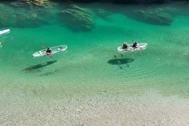 【☆数量限定☆】＼＼冬季＊*お得な1,300円OFF／／仁淀ブルーが最も綺麗な季節到来！クリアカヤック宙船（そらふね）体験／※スイーツは付きません