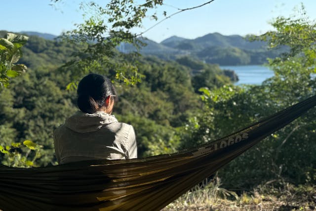 【尾道・森林体験】ハンモックと屋外珈琲セット付き、森で自由に過ごすプラン