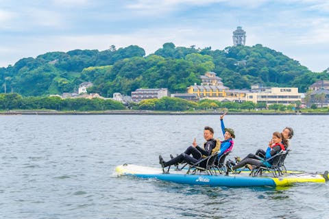 【湘南、江ノ島で立ち漕ぎサップ体験】＊気軽にできる、足漕ぎペダルサップで安心　ホビーフィエスタのプラン詳細
