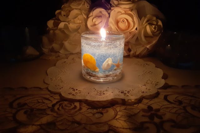 東京・新宿　マリンキャンドル制作体験　大好きな海に癒やされよう。オリジナルの海を作れます♪