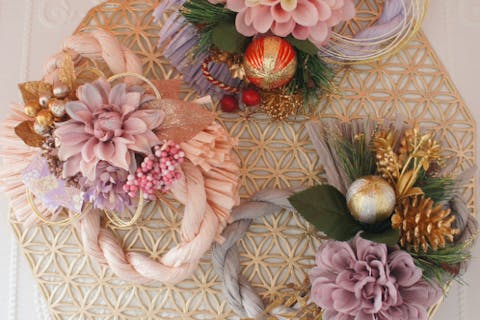 東京 池袋】アーティフィシャルフラワー お正月しめ縄飾り製作