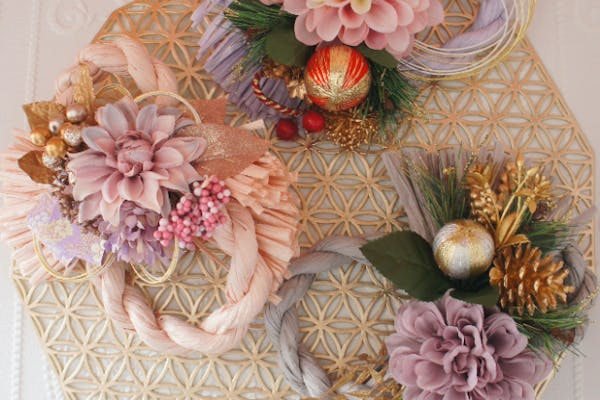 しめ縄　Ｗ７　しめ飾り　正月飾り　水引き　アーティフィシャルフラワー　Ｗ しめ縄W7しめ飾り正月飾り水引きアーティフィシャルフラワーW