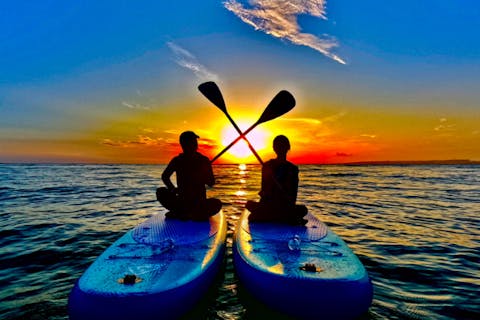 【宮古島・1組貸切】サンセットSUP・冬季オススメ！初心者専門、年齢制限なし《撮影データプレゼント》