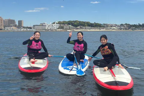【湘南、江ノ島の都市型SUP体験】＊初心者さんもOK＊１回体験コース〈女性に大好評〉のプラン