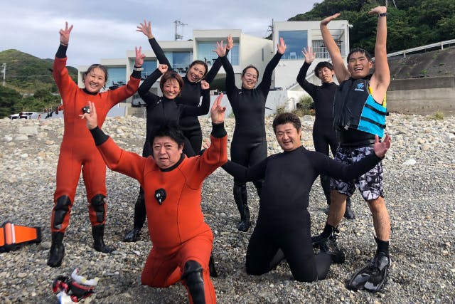 【宿泊選択可】和歌山県須江２ボートダイブ　一年中穏やかなので初心者でも安心！珍種のネコザメにも出会える！