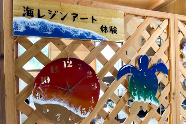 ⑪海の時計　沖縄 レジンアート　海の生き物・砂 沖縄で人気上昇中！レジンアート体験】NEW！ご要望の多かった海色の