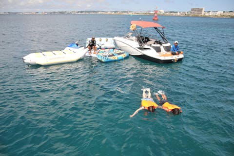 【1000円割引◇6歳～OK】絶景パラセーリング＆ボートシュノーケル