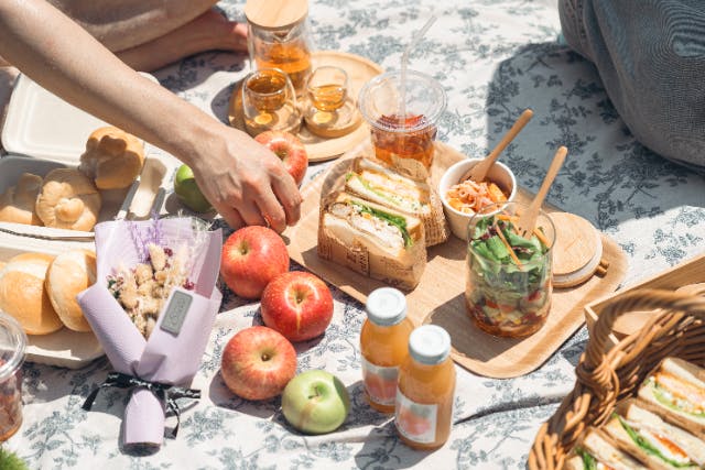 【ピクニックプラン/小布施町】＼手軽セット！／他ではなかなか経験できないりんご畑でのピクニックです♪