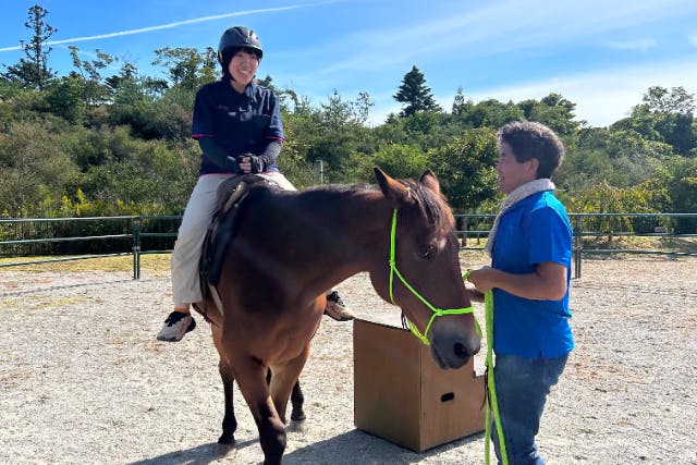 【宮城・奥松島】ビジター乗馬レッスン　馬の背に揺られる非日常体験