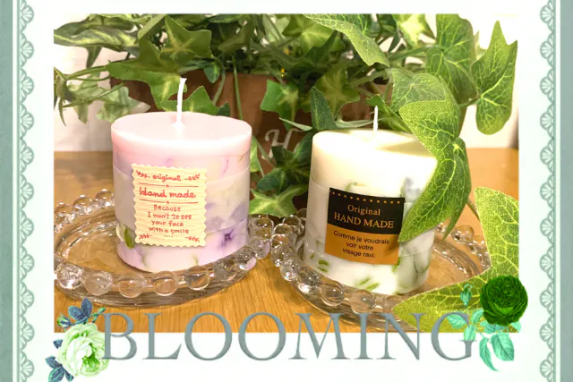 【近鉄四日市】駐車場あり！お仕事帰りや当日ご予約可能です！ボタニカルアロマキャンドル！お好みのアロマや花材で！オーガンジー巾着袋付き！