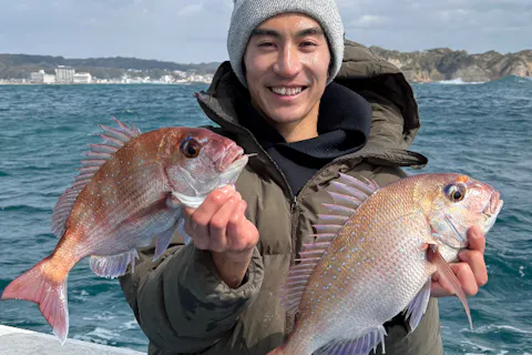 【千葉・勝浦・八幡丸】海老で鯛を釣る！船釣り体験！初心者歓迎！乗合プラン