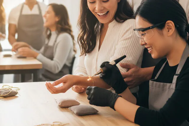 【4月限定セットでお得な20％OFF】パーマネントジュエリー・ブレスレット製作体験☆大切な人との絆の証に！当日持ち帰りOK◎カップルやファミリーにもオススメ・静岡市