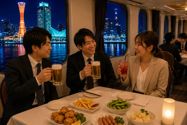 【兵庫・神戸】船上ビアガーデン！ビアグルメ食べ放題＆飲み放題（月～木曜＋日曜ナイト限定）