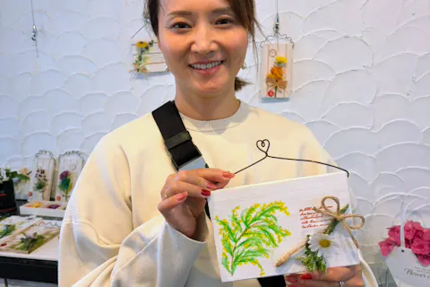 最終お値下げトールペイント手描きのテーブル 古賀智美 トールペイント展 薔薇のある暮らし～手描きの世界～／羽曳野市