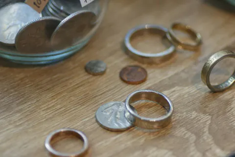 【福岡・中央区大名・アクセサリー】コインリング制作体験