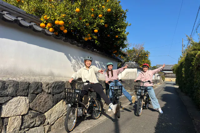 【山口・萩・ガイドツアー】世界遺産・萩城下町をE-Bikeで巡るサイクリングツアー（3.5時間）