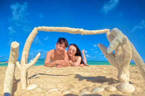 【石垣島/3時間】海人と行く！幻の島（浜島）上陸！&珊瑚礁＋可愛い熱帯魚が見れるシュノーケル！海亀遭遇するかも!?撮影無料サービス