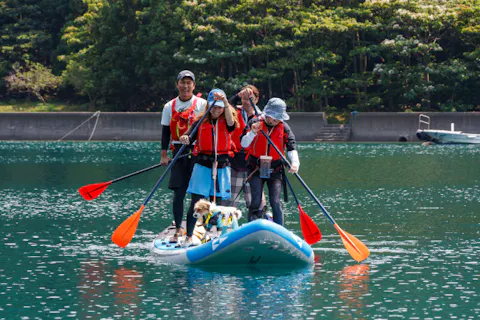 【若狭・常神半島】ワンちゃんと一緒にメガSUPツアー《大型犬OK・ファミリーにおすすめ！》