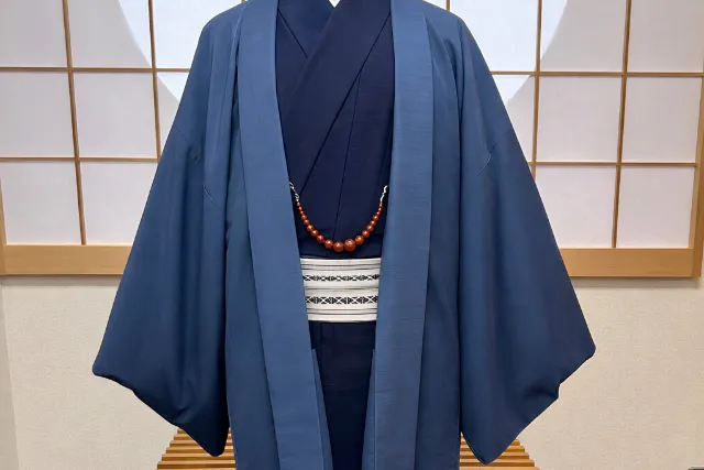 奈良着物体験　奈良富士和服　メンズアンサンブルプラン　￥７０００　着物で奈良古都散策