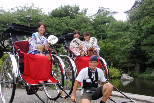 【金沢・ひがし茶屋街】着物で人力車３０分！当日返却で楽々観光