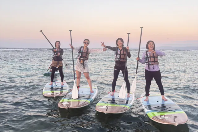 【やんばるブルーメモリーSUP】海辺のカフェから出発！写真・ドリンク・デコぎょさん付き！