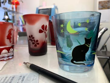 サンドブラスト本部教室 砂で削るガラス工芸教室に投稿された画像（2019/11/3）