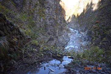 清津峡渓谷トンネルに投稿された画像（2021/11/4）
