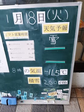 熊の湯スキー場に投稿された画像（2022/1/21）