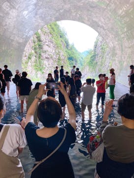 清津峡渓谷トンネルに投稿された画像（2022/8/4）