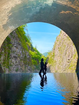 清津峡渓谷トンネルに投稿された画像（2023/4/29）