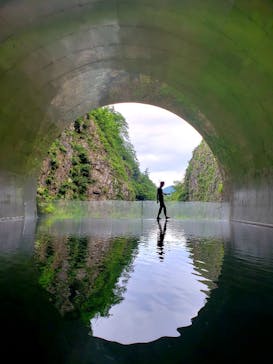 清津峡渓谷トンネルに投稿された画像（2023/7/15）