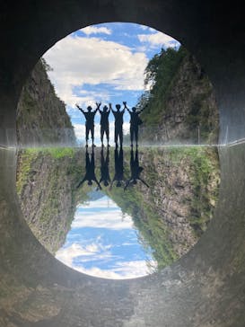 清津峡渓谷トンネルに投稿された画像（2023/8/14）