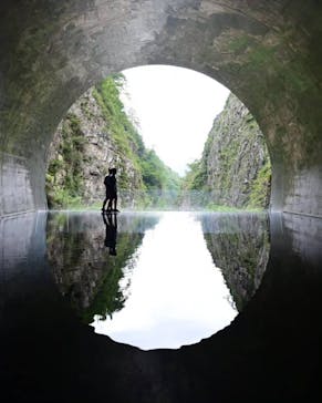 清津峡渓谷トンネルに投稿された画像（2023/9/17）