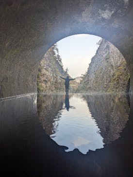清津峡渓谷トンネルに投稿された画像（2023/11/2）