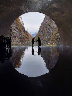 清津峡渓谷トンネルに投稿された画像（2023/11/4）