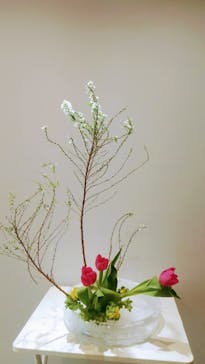 フラワースタジオマインド草月流いけばな新宿教室に投稿された画像（2024/1/30）