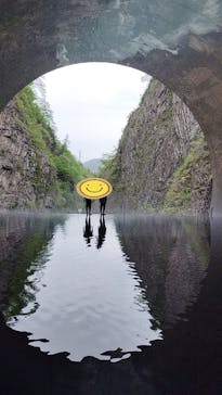 清津峡渓谷トンネルに投稿された画像（2024/4/27）