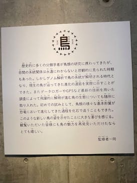 特別展「鳥 ～ゲノム解析が解き明かす新しい鳥類の系統～」国立科学博物館に投稿された画像（2024/11/19）