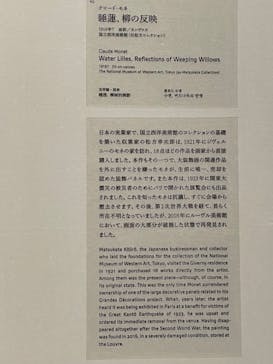 モネ 睡蓮のとき（国立西洋美術館）に投稿された画像（2024/12/1）